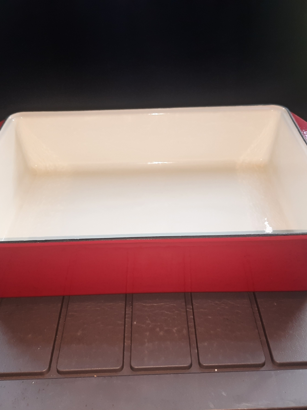 Red Ceramic Rectangular Baking Dish by Mario Batali